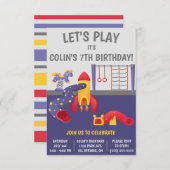 やろう遊!野外遊び場バースデーパーティー 招待状 (正面/裏面)