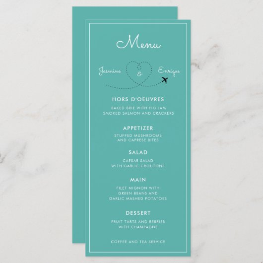 やろう食べ! |デザートサボテン開花5コース結婚ズ メニュー (正面/裏面)