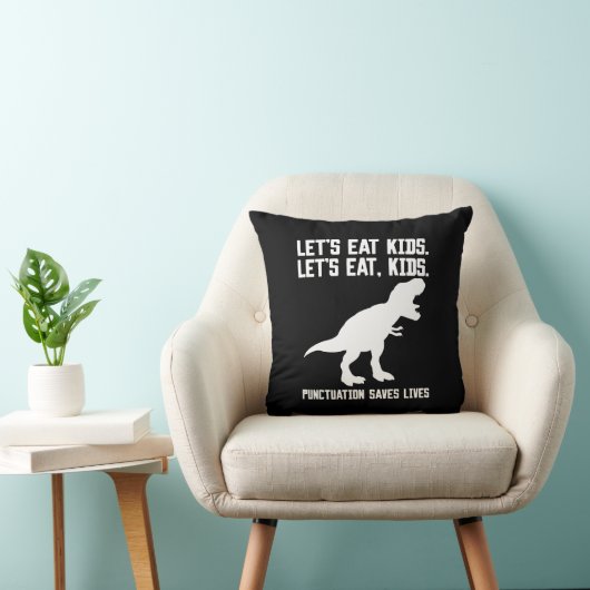 「やろう、食べ子供たち」のTレックス句読点が生き救る クッション (椅子)