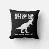 「やろう、食べ子供たち」のTレックス句読点が生き救る クッション (正面)