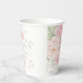 やわらかいバラの花の紙コップテンプレート 紙コップ (右)