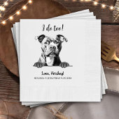 やわらかい犬の手パーソナライズされたスケッチ私もする 縁ありカクテルナプキン