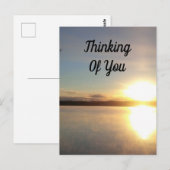 やわらかな光の夕焼けあなたを想ってる ポストカード (正面/裏面)