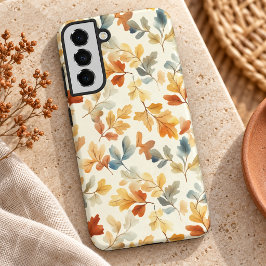 やわらかな水彩の秋の葉 SAMSUNG GALAXY S22+ケース
