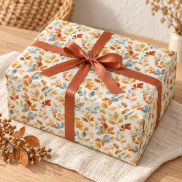 やわらかな水彩の紅葉 ラッピングペーパー