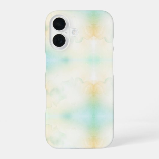 やわらかな水彩デザインのスマホケース iPhone 16ケース (裏面)