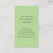 やわらかな色合いがイメージの 名刺 (裏面)