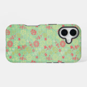 やわらかな花柄 iPhone 16ケース (裏面横)