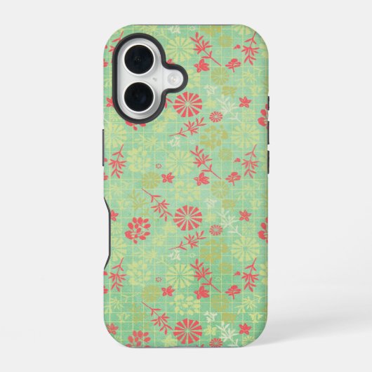 やわらかな花柄 iPhone 16ケース (裏面)