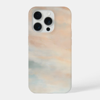やわらかな雲のテクスチャが美しいウォームパステルスカイアブストラクト iPhone 15 PROケース