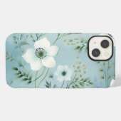 やわらかな青の野の花 iPhoneケース (裏面横)