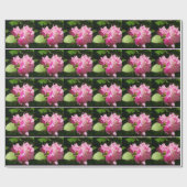 やわらかに描かれたピンクの芍薬の包装紙 ラッピングペーパー (フラット)