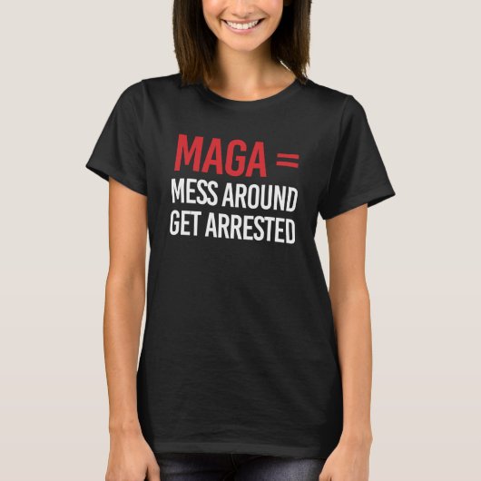 やんちゃしたら逮捕 Tシャツ (正面)