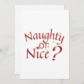 やんちゃそれともいい子？- 遊び心あふれるホリデータイポグラフィ シーズンカード (正面/裏面)