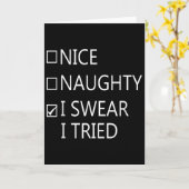 やんちゃだったと誓うよ、面白いクリスマスの言葉 カード (黄色い花)