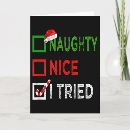 やんちゃな私がサンタの悪い子リストを試してみた面白チャ カード (正面)