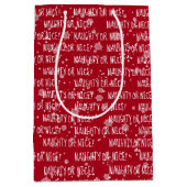 やんちゃ or いい子 テキスト（赤） ミディアムペーパーバッグ (正面)