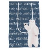 やんちゃ or いい子 ポーラベア 星たちと一緒に ミディアムペーパーバッグ (裏面)