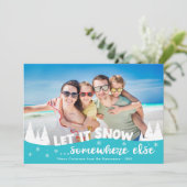 ゆう雪おもしろい休暇ビーチクリスマス シーズンカード (スタンド正面)