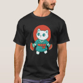 ゆかた日本の猫 Tシャツ (正面)