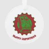 ゆがみのペダルのクリスマスは2つを着色します オーナメント (裏面)