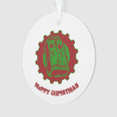 ゆがみのペダルのクリスマスは2つを着色します オーナメント (正面)