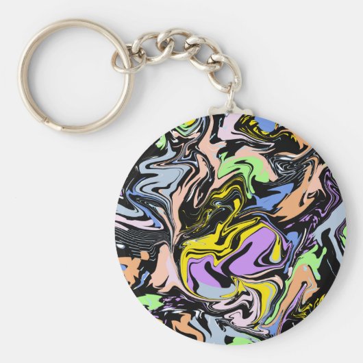 ゆがみ抽象化 キーホルダー (正面)