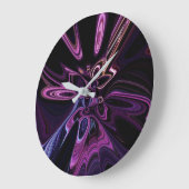ゆがんだタイムパープルアート ラージ壁時計 (傾斜)