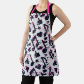 ゆがんだ楽譜とハートパターン エプロン (インサイチュ)