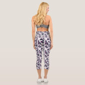 ゆがんだ楽譜とハートパターン カプリレギンス (裏面)