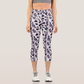 ゆがんだ楽譜とハートパターン カプリレギンス (正面)