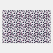 ゆがんだ楽譜とハートパターン ラッピングペーパーシート (正面)