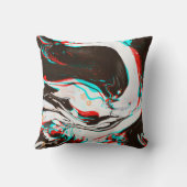 ゆがんできらめくインク波の質感 クッション (裏面)