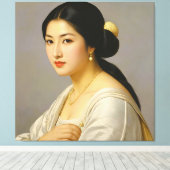 「ゆき森」ファインアート女子ポートレート キャンバスプリント (インサイチュ (ウッドフロア))