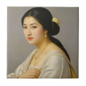 「ゆき森」ファインアート女子ポートレート タイル (正面)