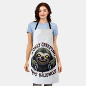 ゆっくりとハロウィーンこのハロウィン – Creepy Sloth エプロン (着用した状態)