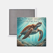 ゆっくりと安定したカメの磁石 マグネット (正面/裏面)