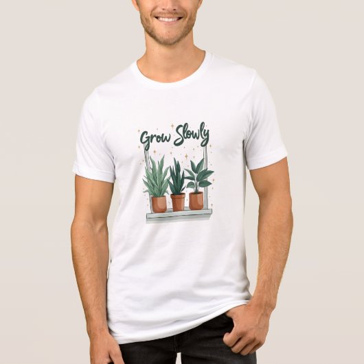 ゆっくりと植物を育てる トライブレンドＴシャツ (正面)