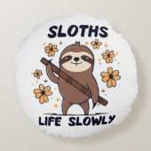 ゆっくりと生き延びるナマズ ラウンドクッション (裏面)