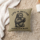 ゆっくりと穏やかなスロースノイズの方が人生は良い クッション (ブランケット)