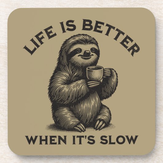 ゆっくりと穏やかなスロースノイズの方が人生は良い コースター (正面)