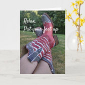 ゆっくり休んで カード (黄色い花)