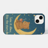 ゆっくり撮る – Dreamy Bear on the Moon iPhone Case iPhoneケース (裏面横)
