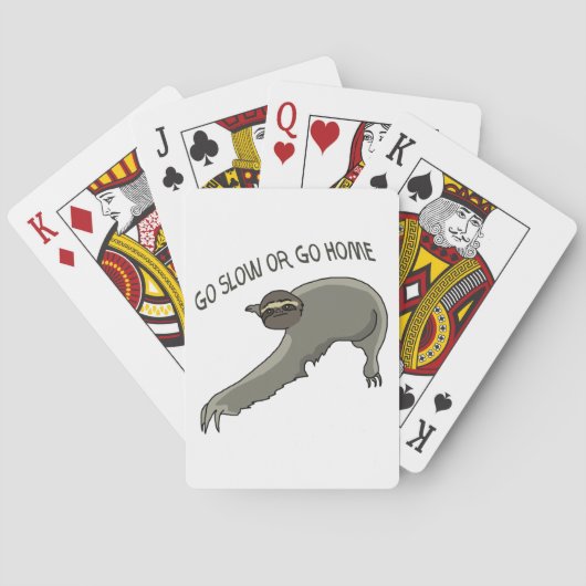 ゆっくり行くか家に帰る – スロッおもしろいトスケッチ トランプ (裏面)