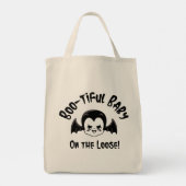 ゆったりとしたベビーハロウィーンの美しいおもしろい トートバッグ (裏面)