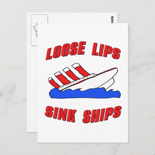 ゆったりとした唇で船を沈める ポストカード (正面/裏面)