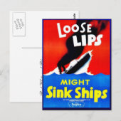 ゆったりとした唇、船を沈める ポストカード (正面/裏面)