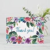 ゆったりとした水絵を描色の花 | サンキューカード (スタンド正面)