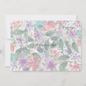 ゆったりとした水絵を描色の花 | サンキューカード (裏面)