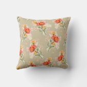 ゆったりとした水色の花を装飾用クッション クッション (裏面)